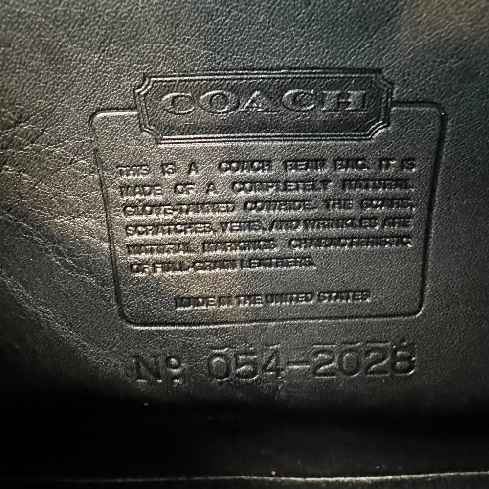 Vintage COACH Court Bag - EUC Black Leather with Brass Made pre-1994 in USA - Picture 9 of 16